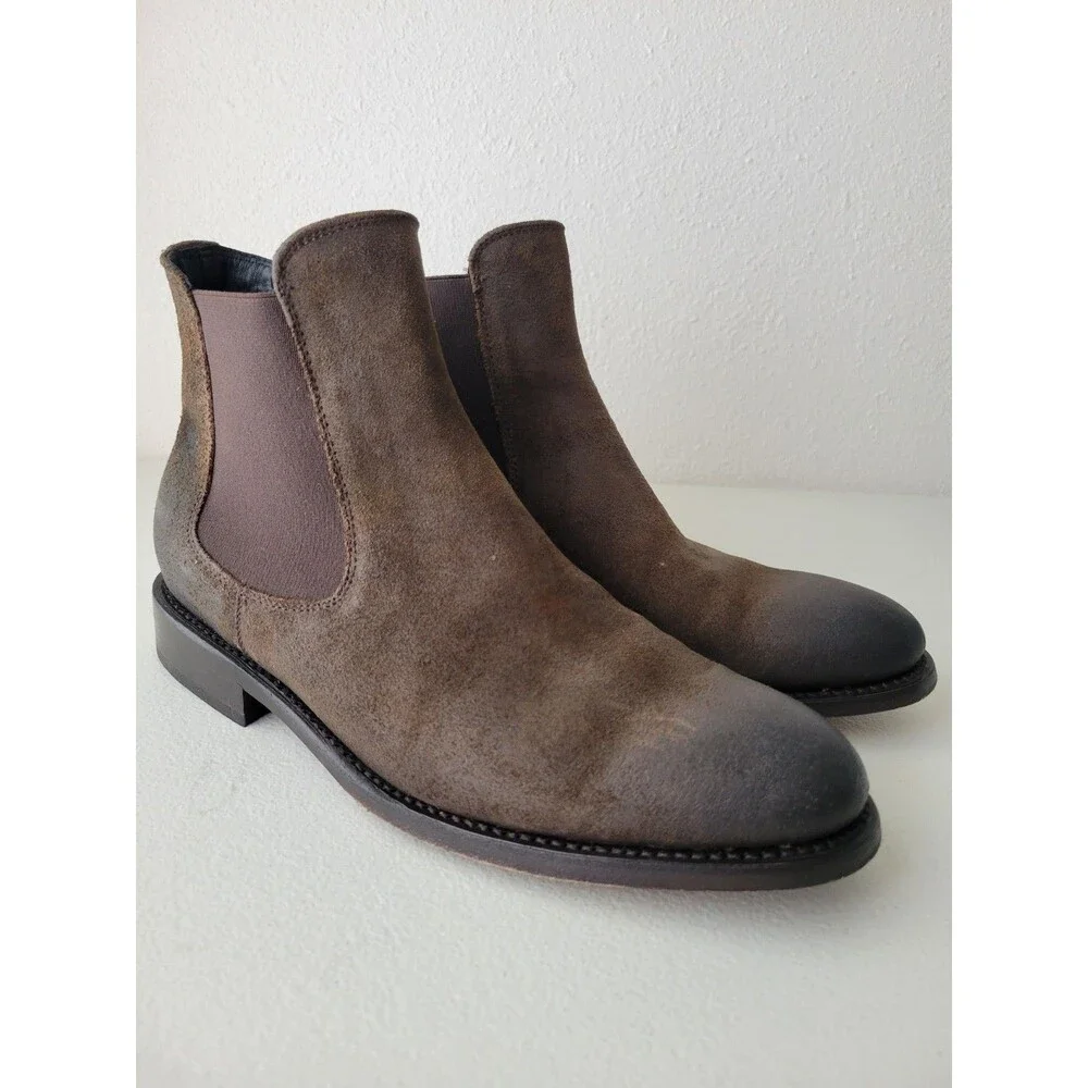 Thursday Boot Co Cavalier Dark Brown Suede Chelsea Boots Men’s 7.5 Goodyear Welt
